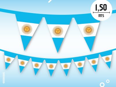 BANDERIN TRIANGULO ARGENTINA TELA